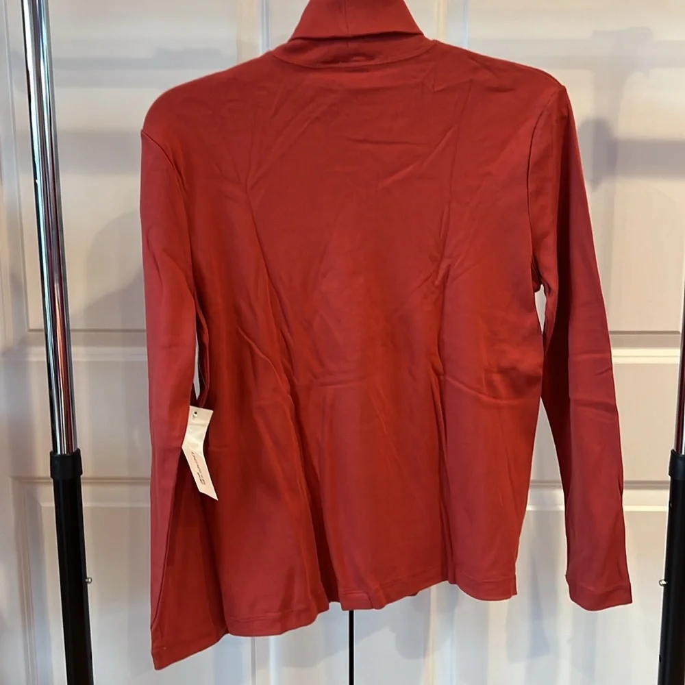 Jones New York Burnt Red/Dusty Rose Turtleneck - Picture 7 of 7